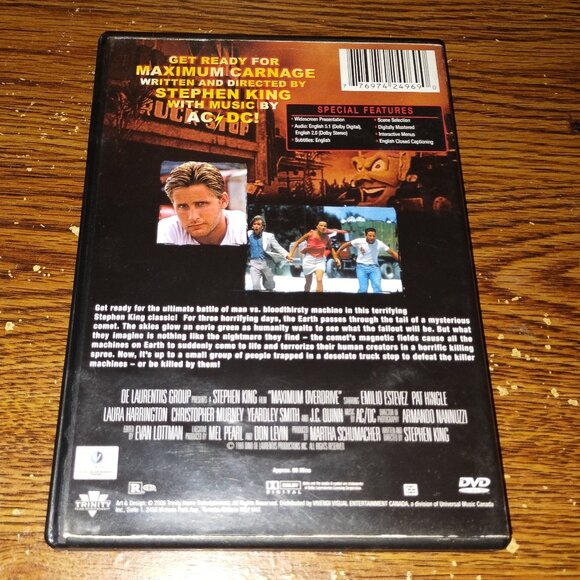 Maximum Overdrive (DVD, 2006, Stephen King, Widescreen) OOP - Picture 3 of 3